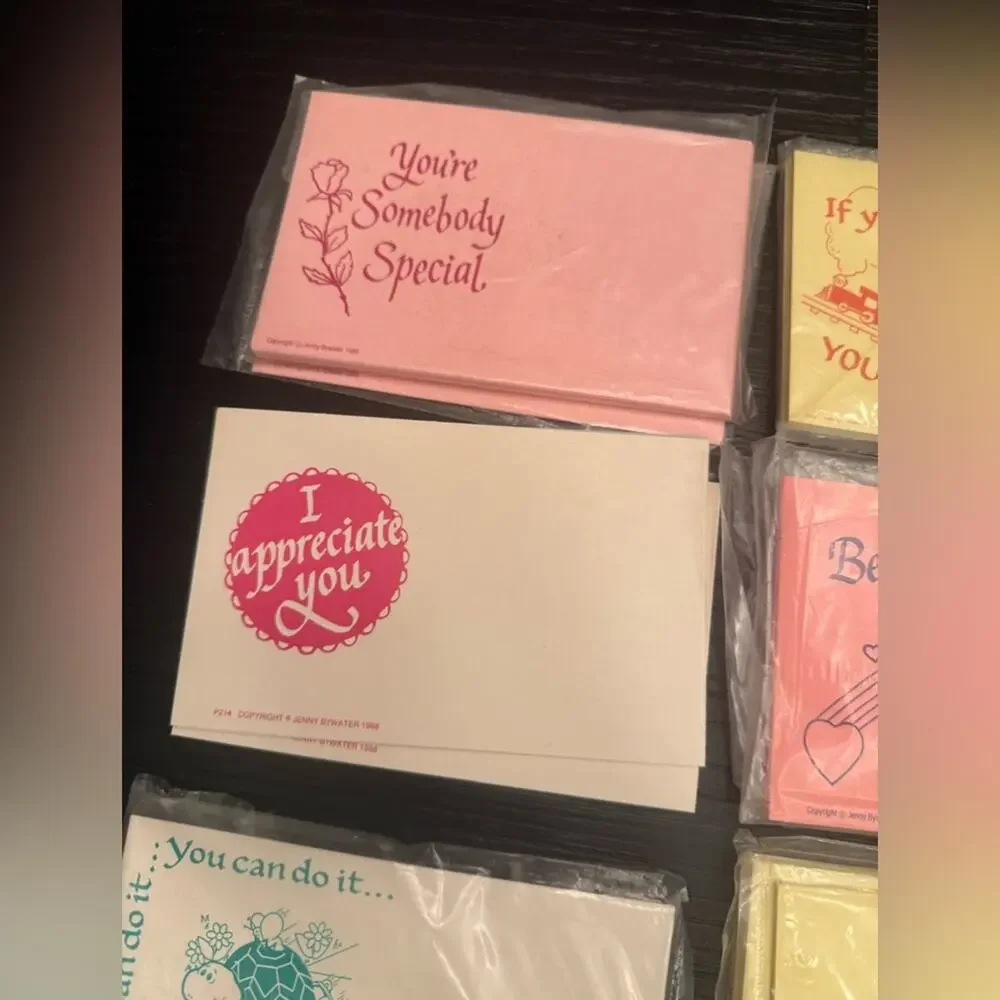 Jenny Bywater Vintage Bundle of Misc Cards Sales Consultant Notes and Cards